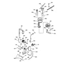 GE ZBD5700F00BB motor-pump & spray arm assembly diagram