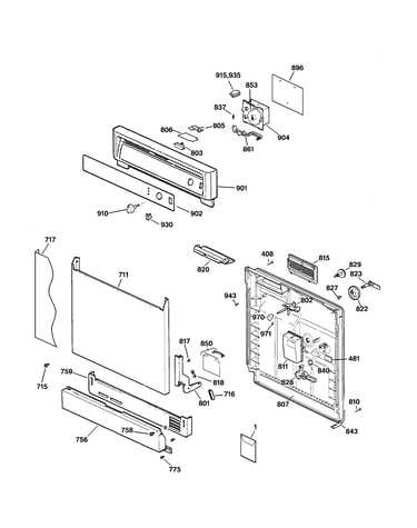 Escutcheon & door assembly