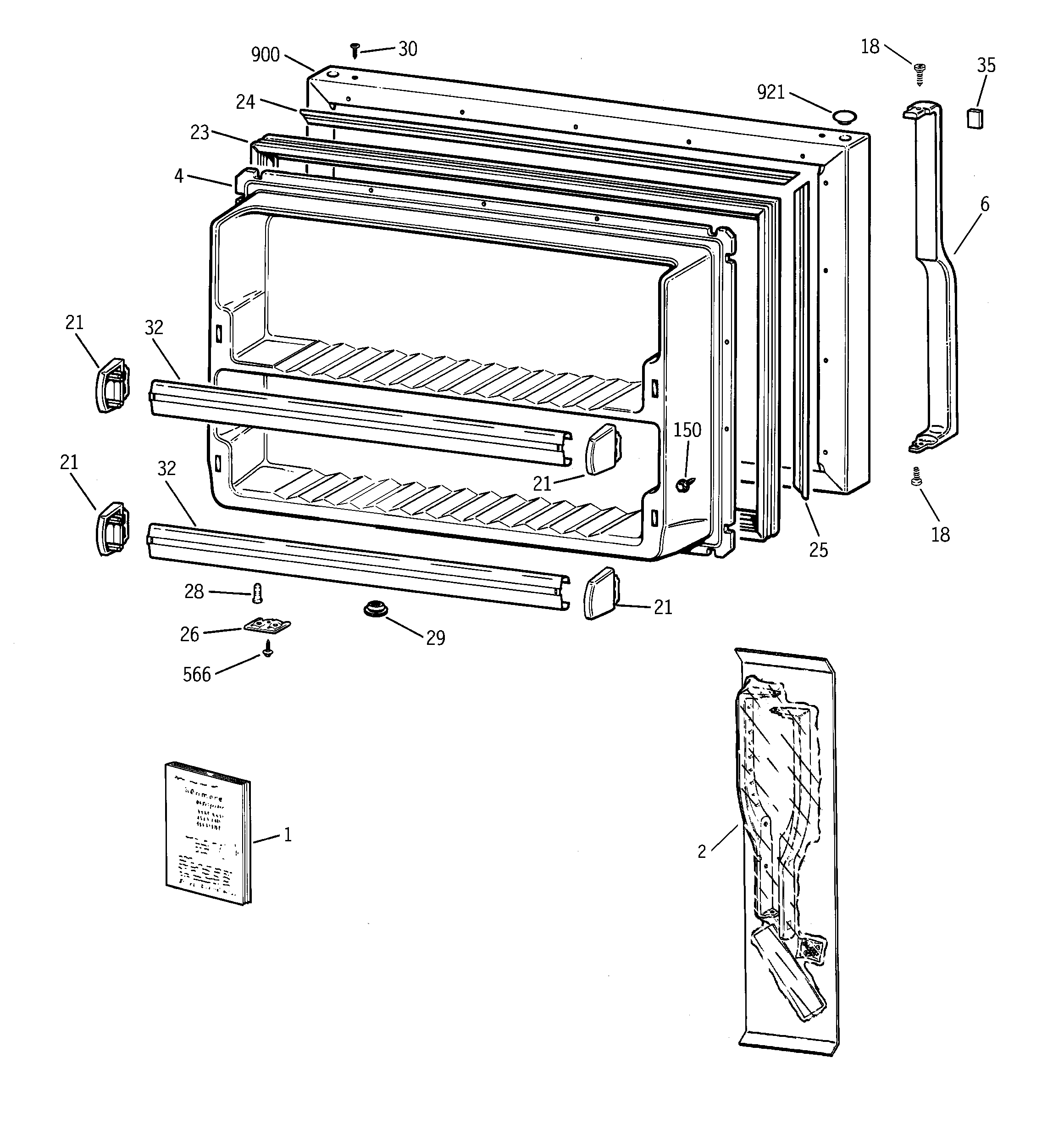 Freezer door