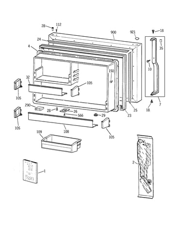 Freezer door