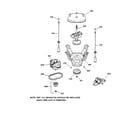 GE S1070A0WW suspension, pump & drive components diagram