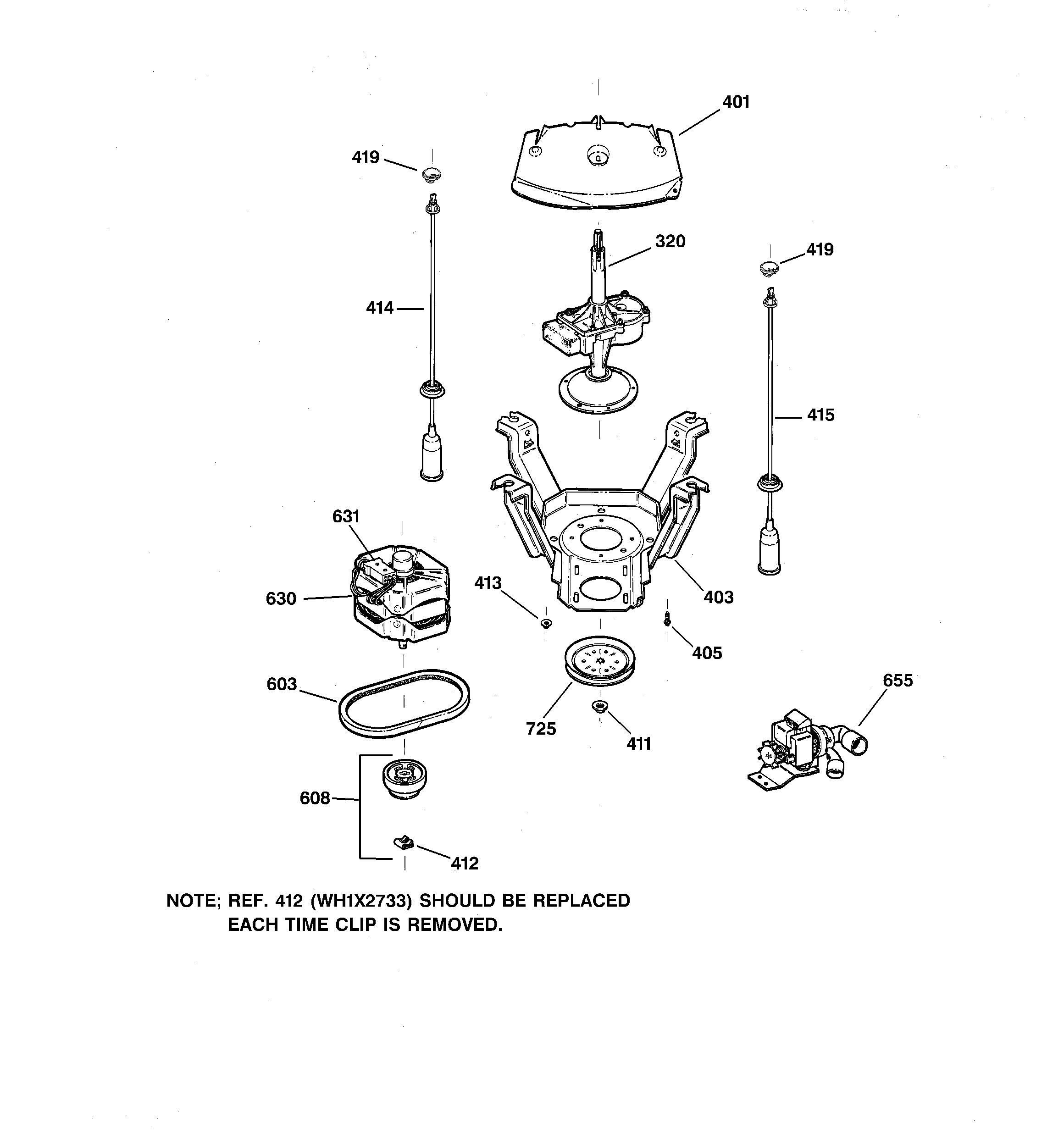 Suspension, pump & drive components