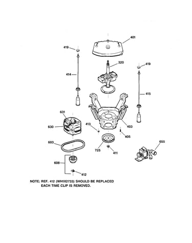 Suspension, pump & drive components