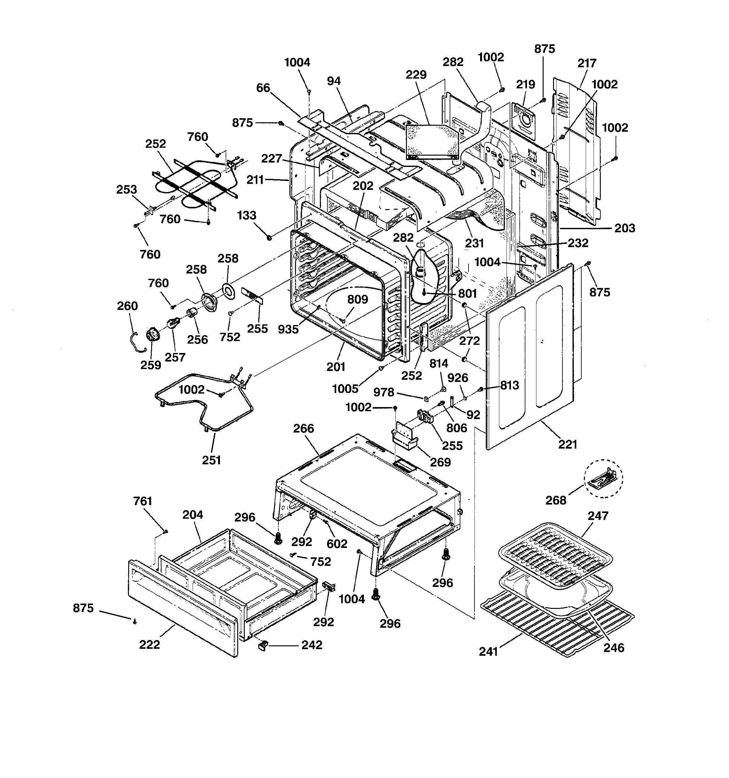 Body & drawer parts