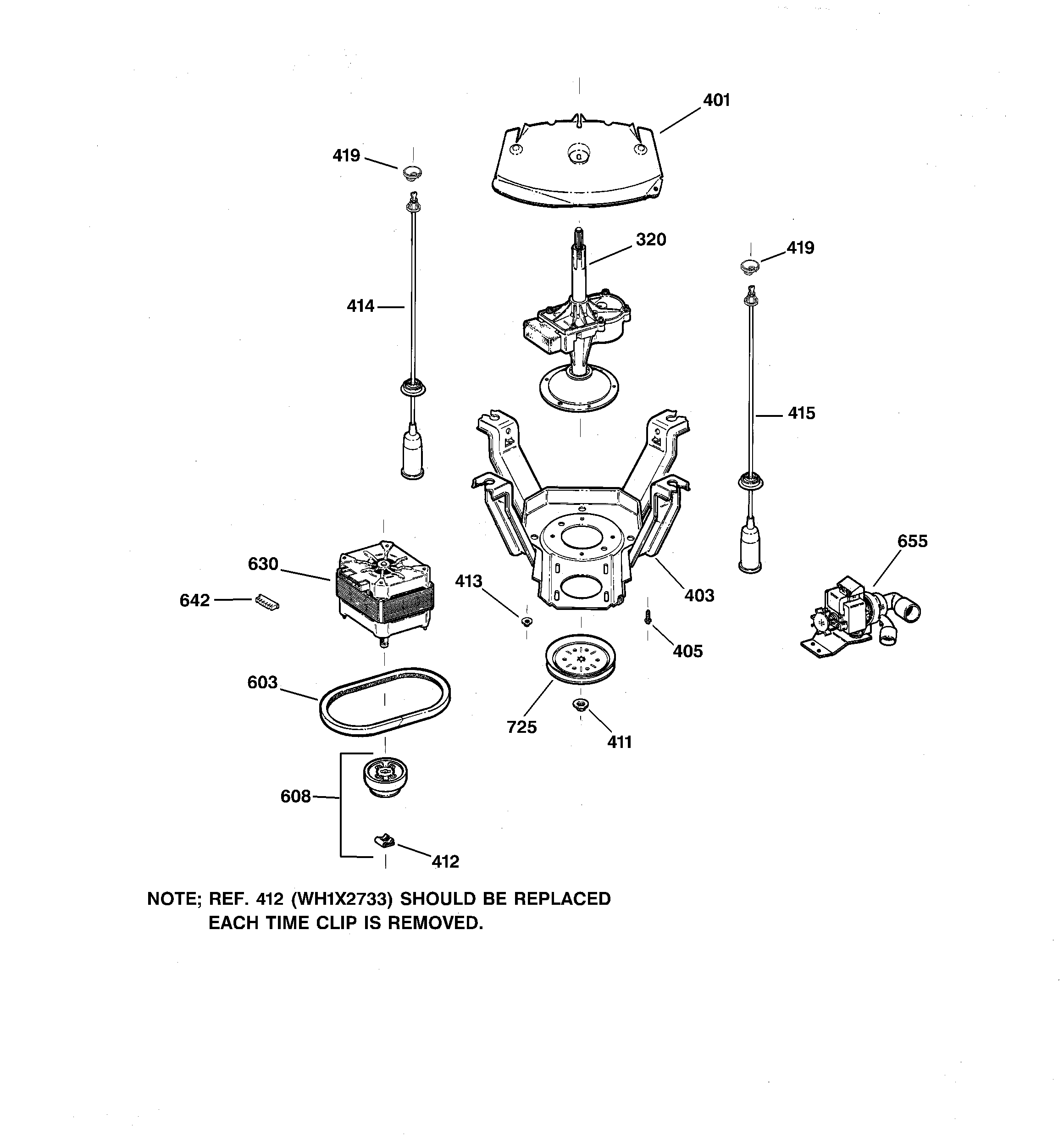 Suspension, pump & drive components
