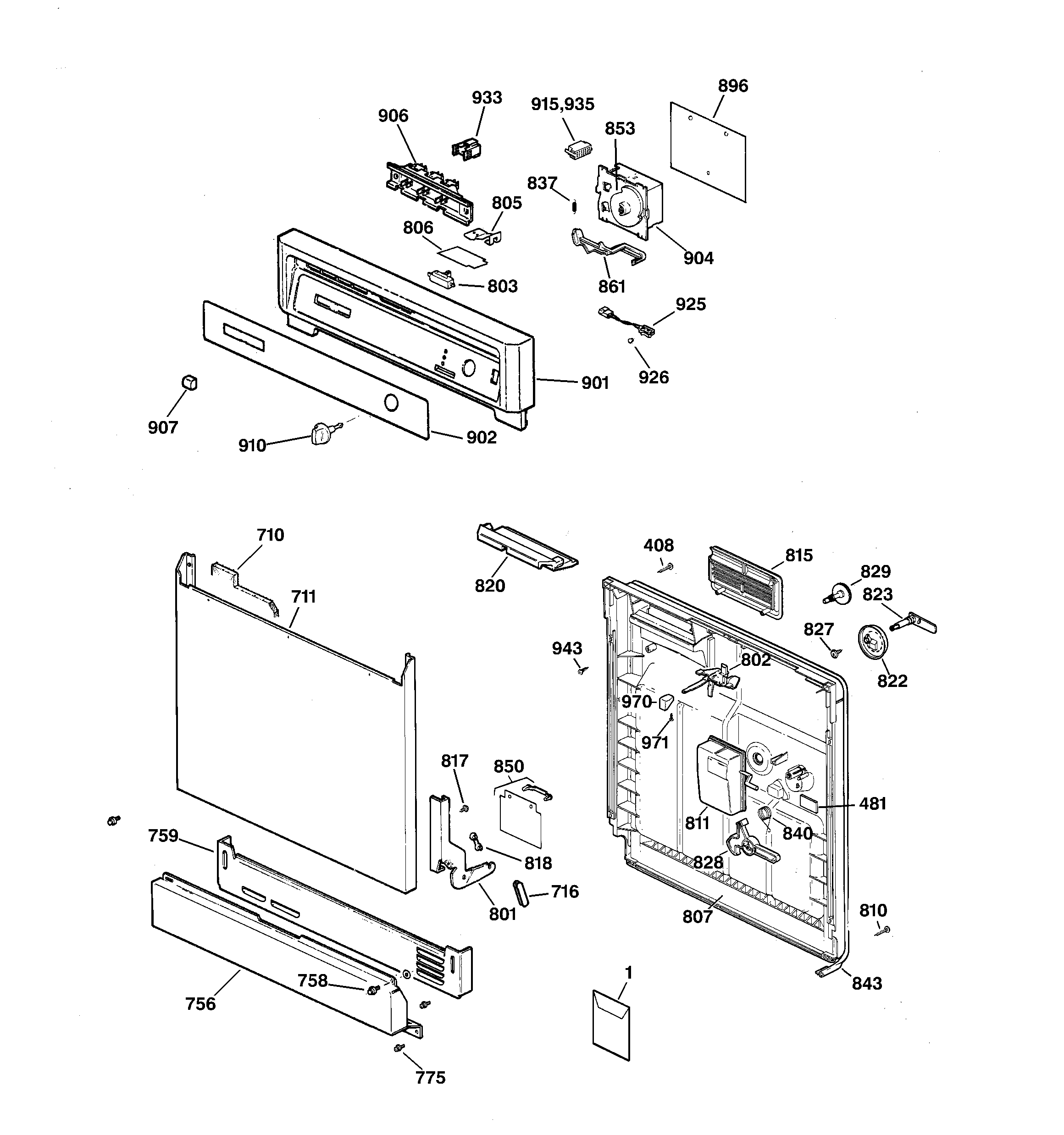 ESCUTCHEON & DOOR ASSEMBLY