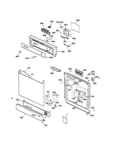 Escutcheon & door assembly