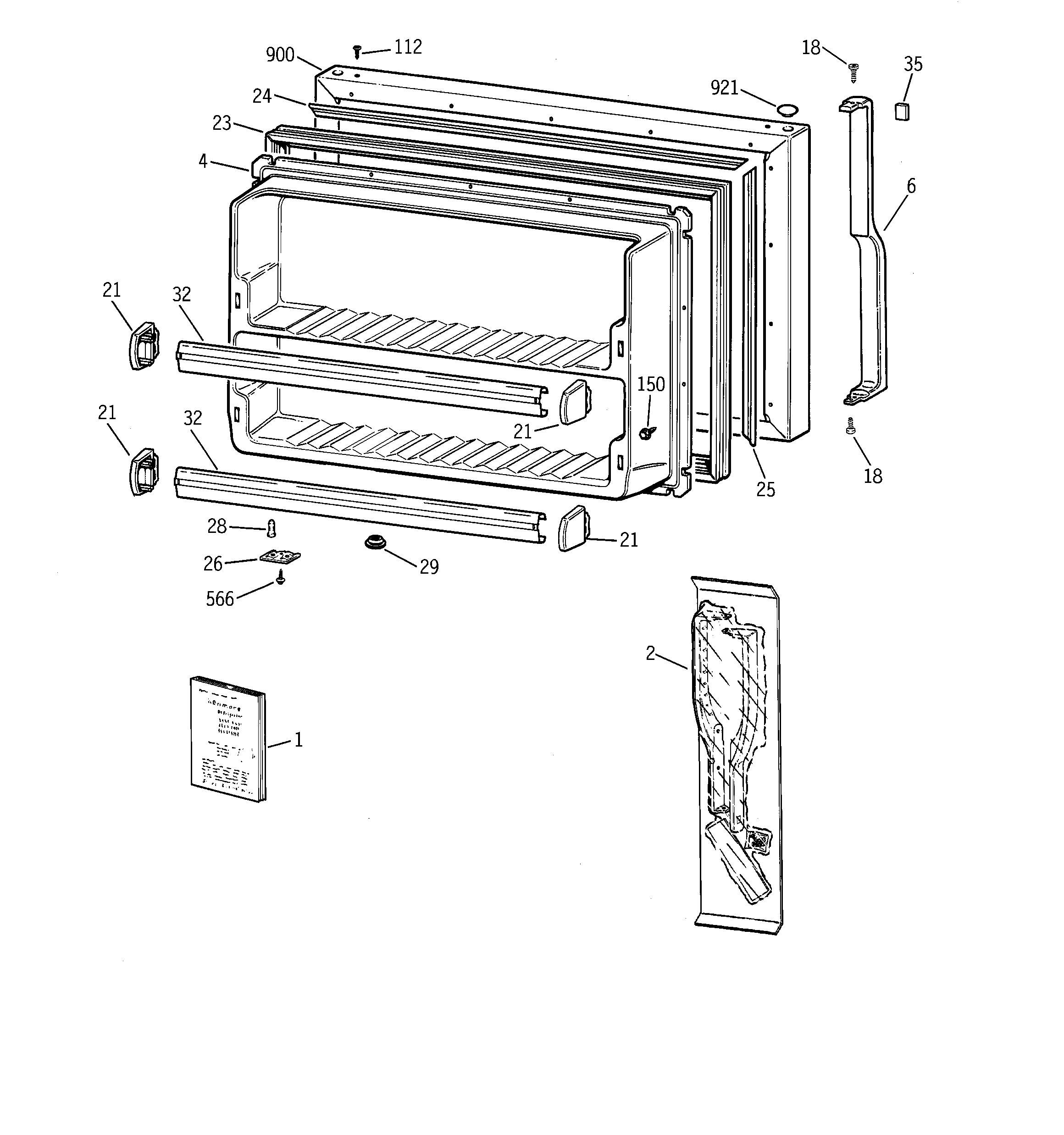Freezer door