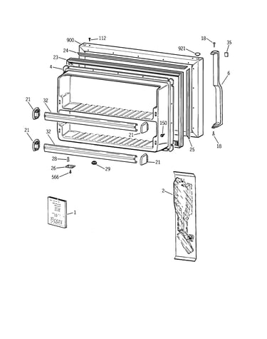 Freezer door