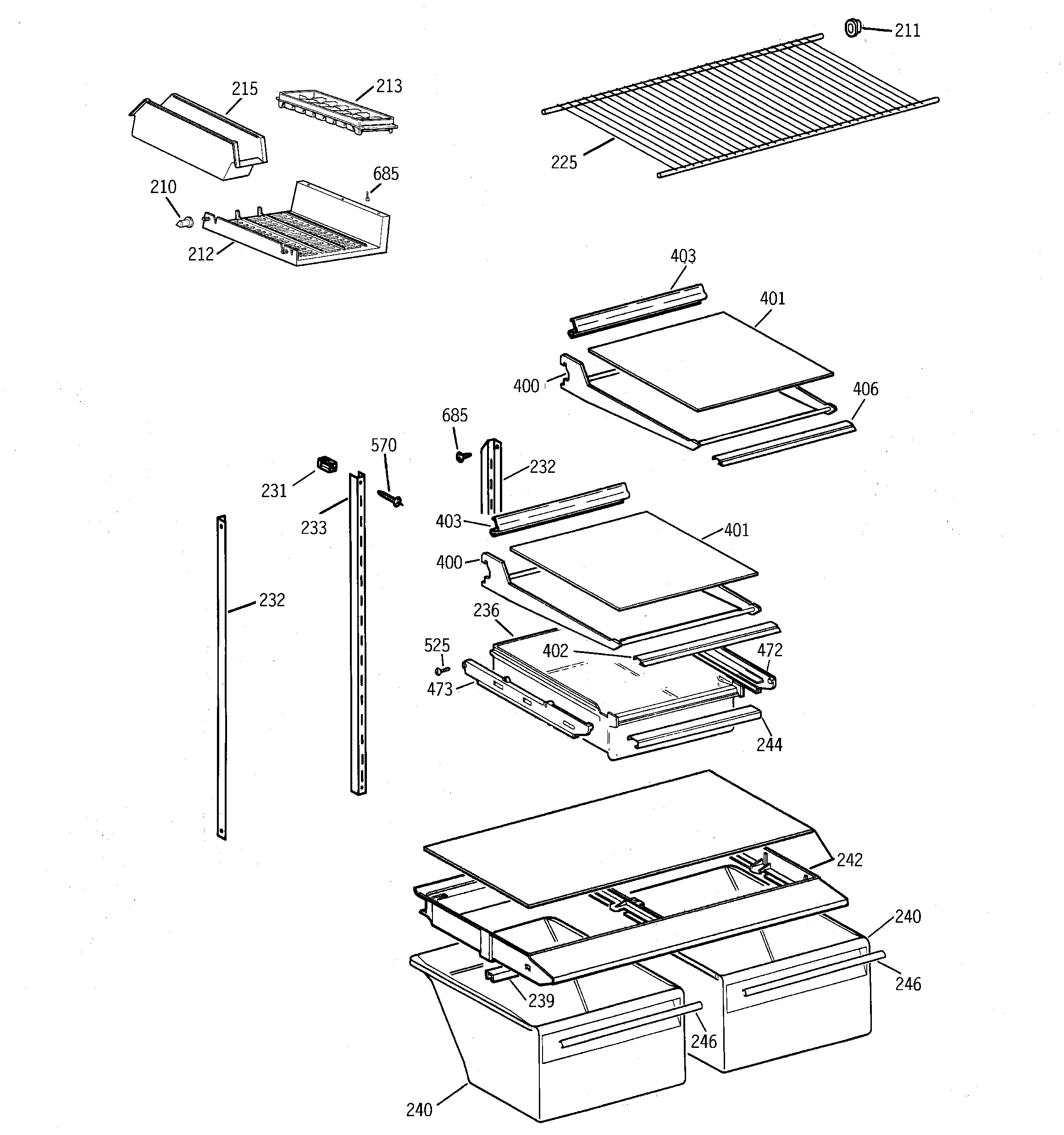 Shelf parts