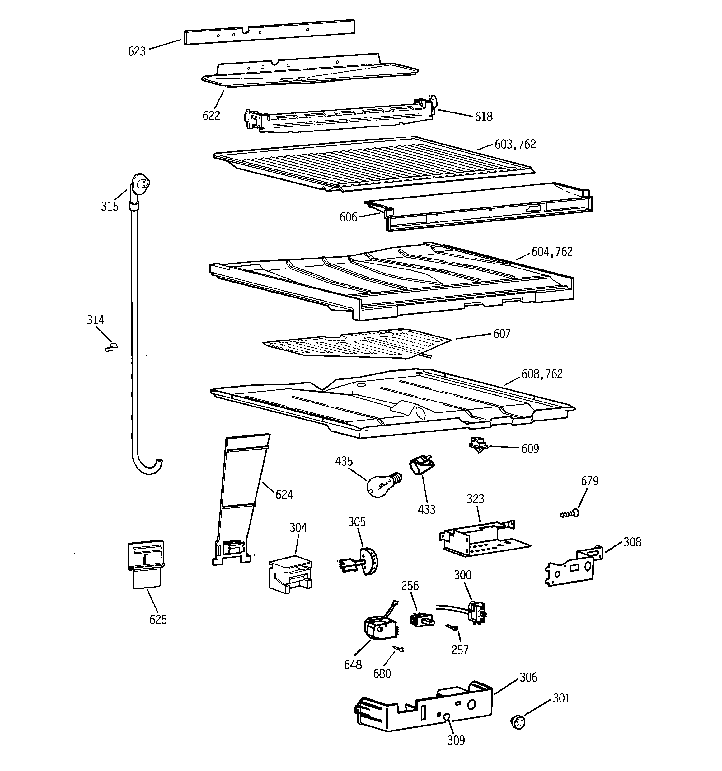 Compartment separator parts