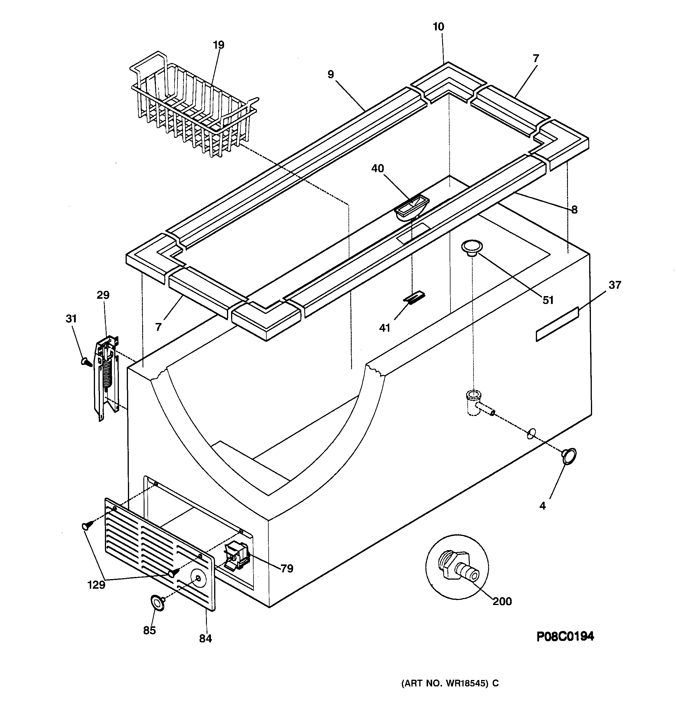 Cabinet, controls & shelves