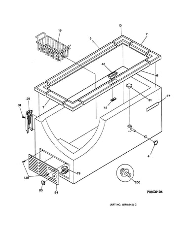 Cabinet, controls & shelves