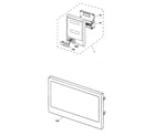GE JTP85WA3WW microwave control panel & door diagram