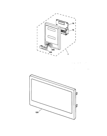 Microwave control panel & door