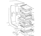 GE TFCW27RRAWH shelves & drawers diagram