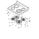 GE JB940WB4WW cooktop diagram