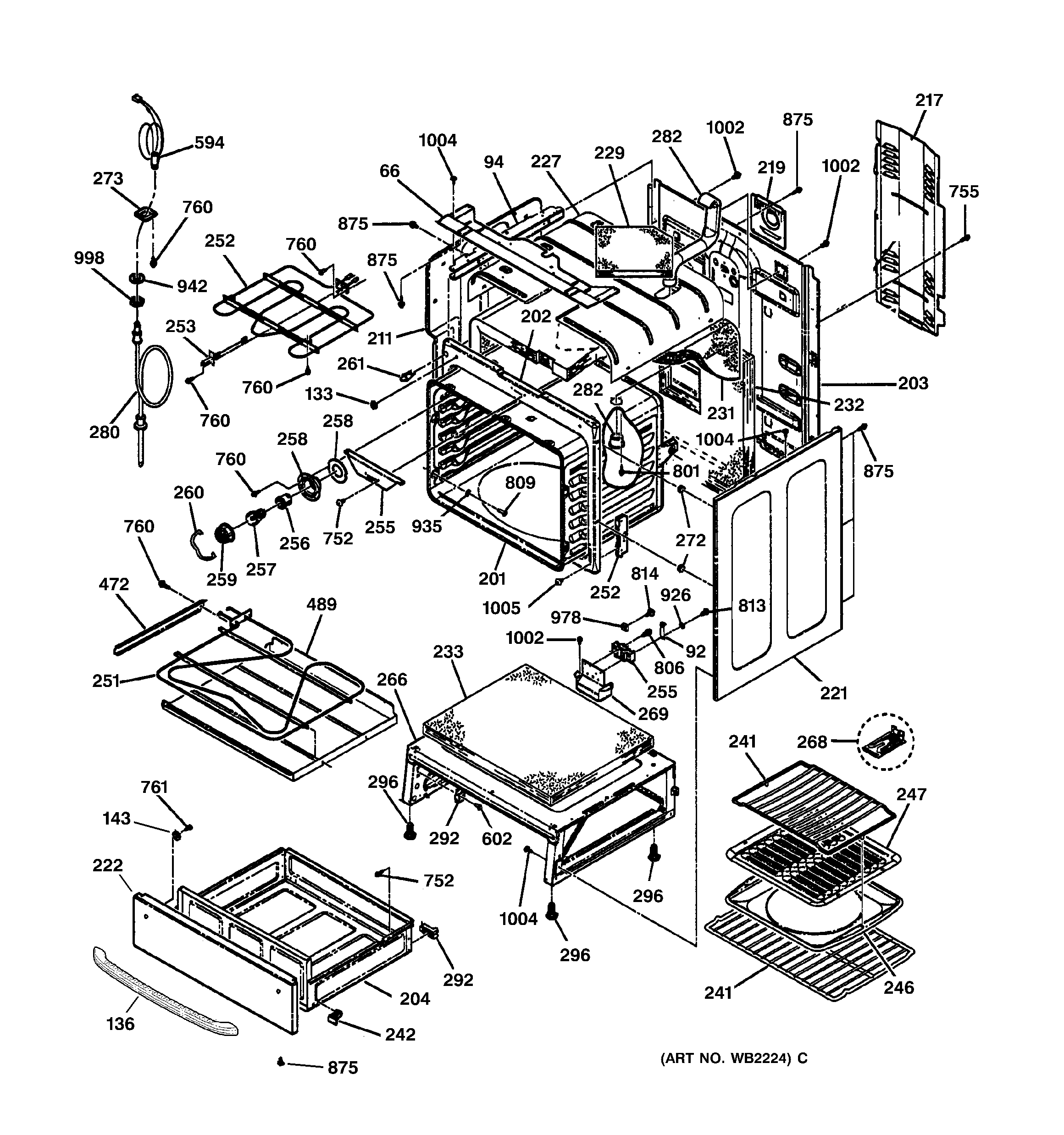 Body & drawer parts