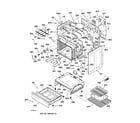GE JBP78WXB4WW body & drawer parts diagram