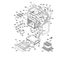 GE JBP24BB4WH body & drawer parts diagram