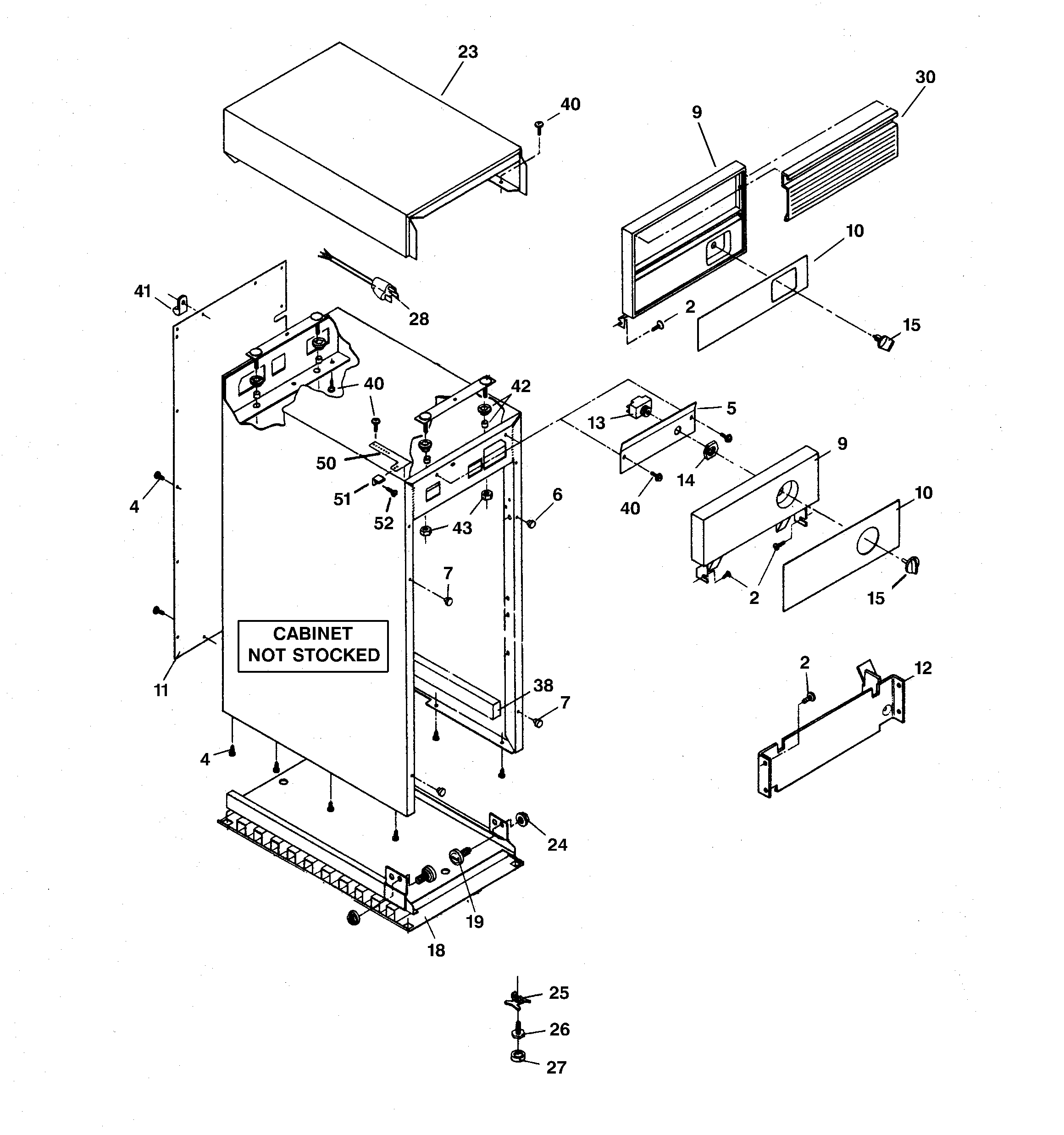 Cabinet & control parts