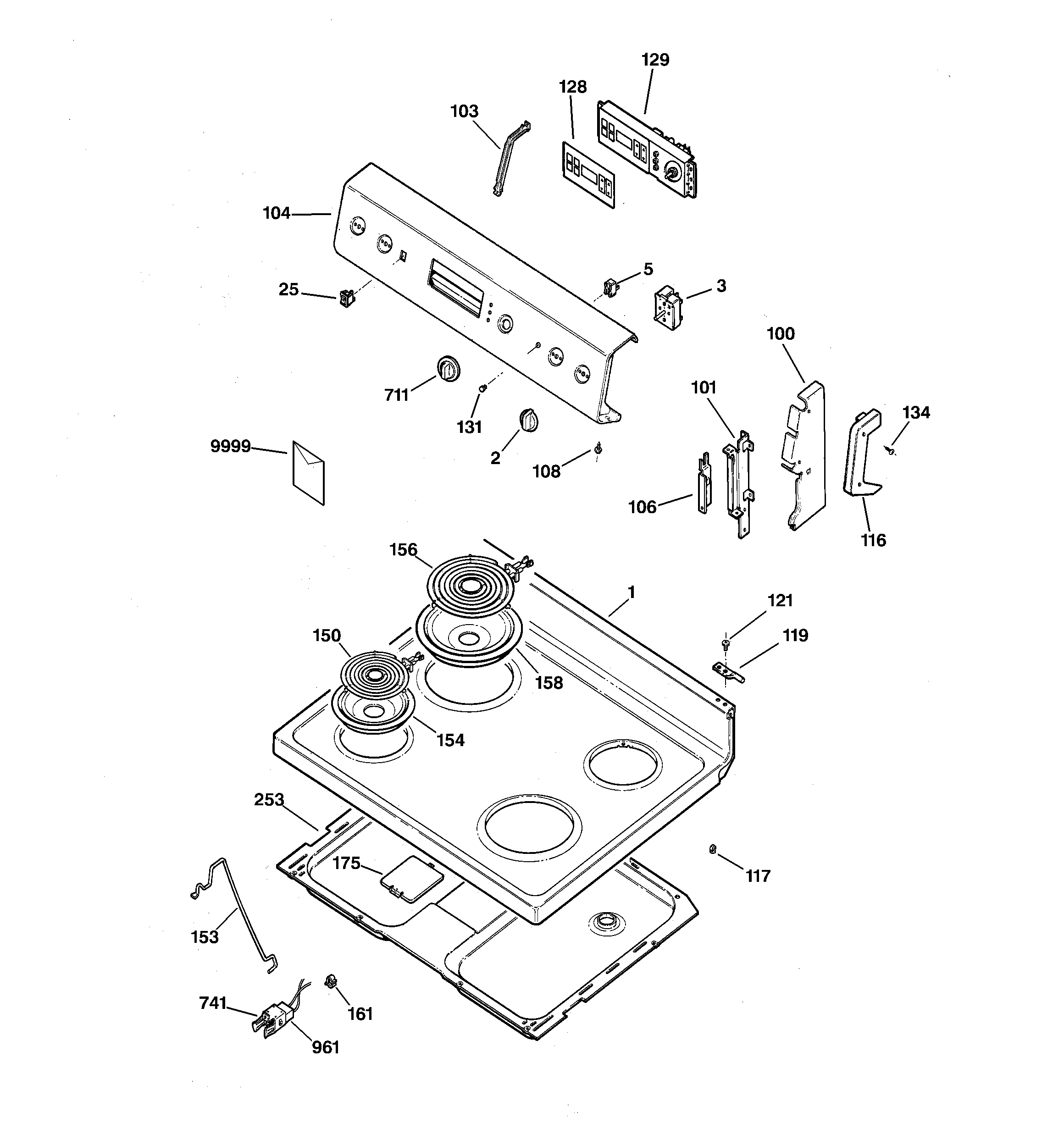 CONTROL PANEL & COOKTOP