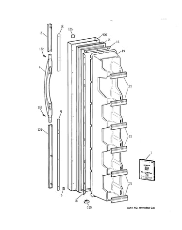 Freezer door