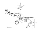 GE GSD1103F00WW motor-pump mechanism diagram