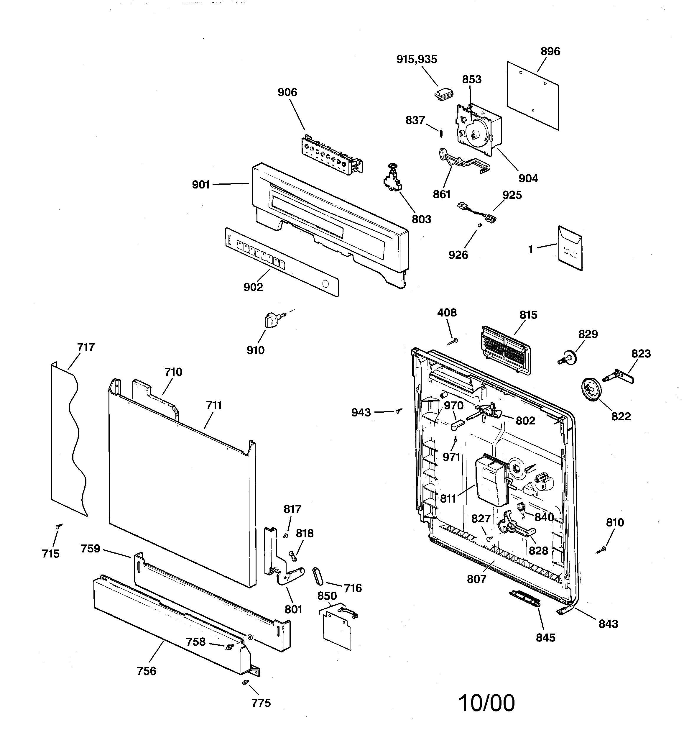 Escutcheon & door assembly