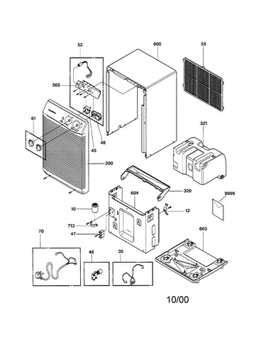 Outer case & control parts