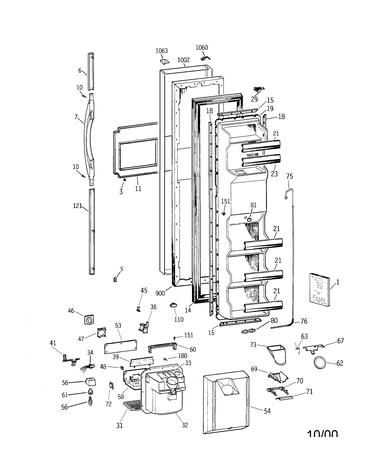 Freezer door