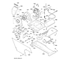 GE WSM2780WBAA dryer motor, blower & belt diagram