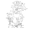 GE WSM2780WBAA washer motor & tub diagram
