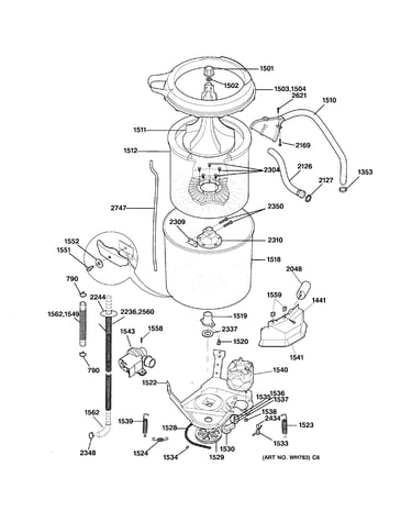 Washer motor & tub