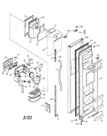 Freezer door