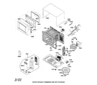 GE JES636WD001 microwave parts diagram