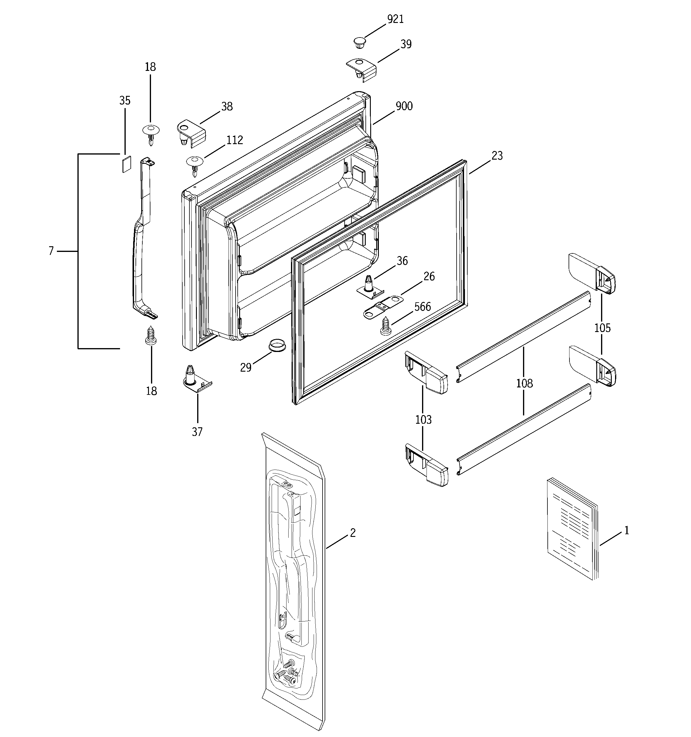 Freezer door