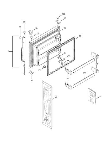Freezer door
