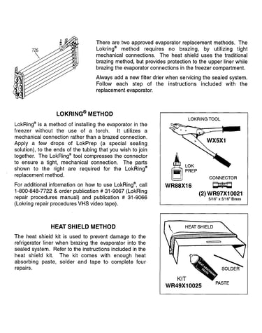 Evaporator instructions