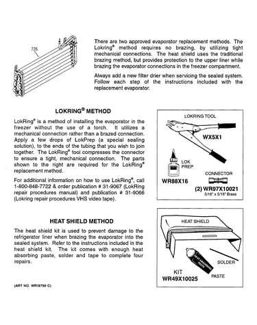 Evaporator instructions
