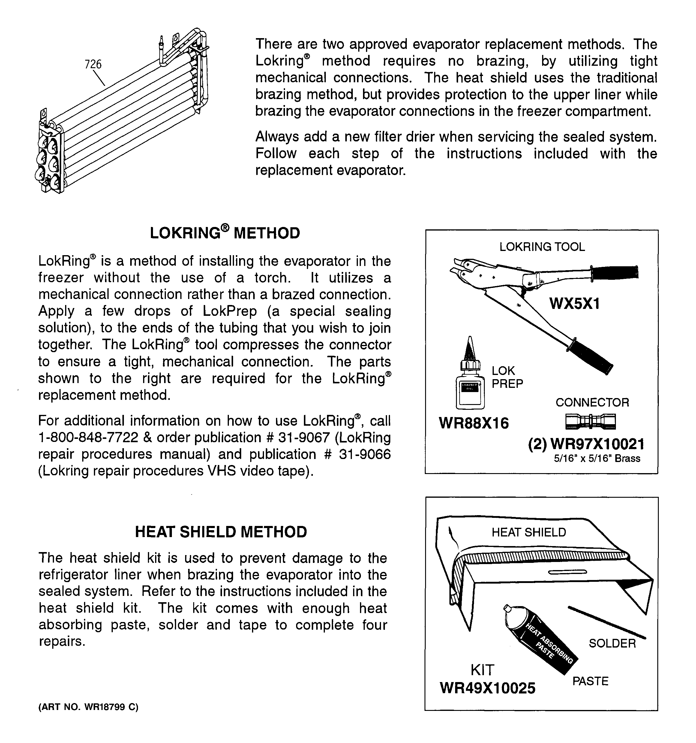 Evaporator instructions