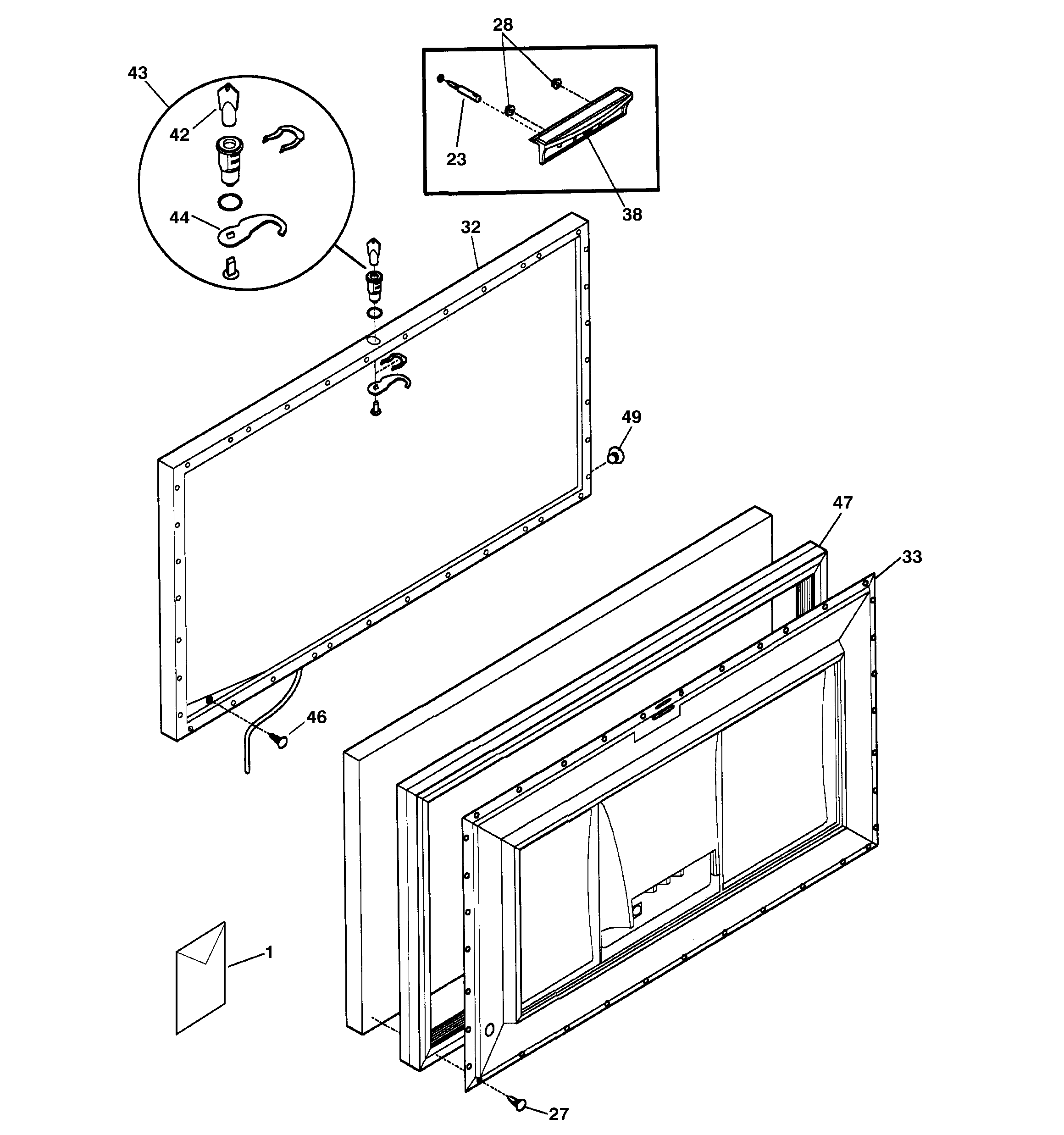 Freezer door