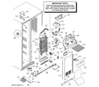 GE PSC23SHMABS freezer section diagram