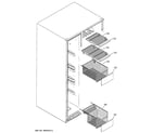 GE PSI23MGMACC freezer shelves diagram