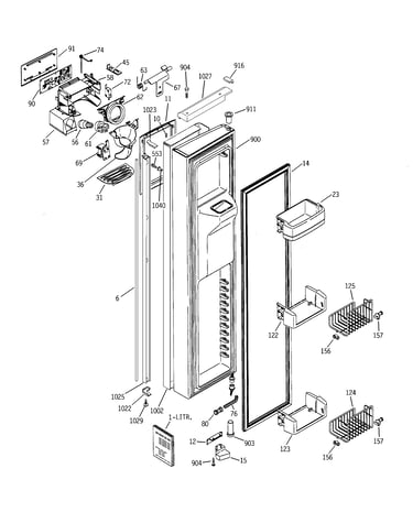 Freezer door