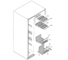 GE ESS25LGMACC freezer shelves diagram
