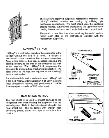 Evaporator instructions