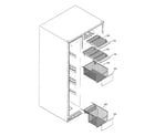GE PSS29MGMACC freezer shelves diagram