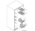 GE ESS25SGMBBS freezer shelves diagram