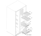 GE GSS25LGMBCC freezer shelves diagram